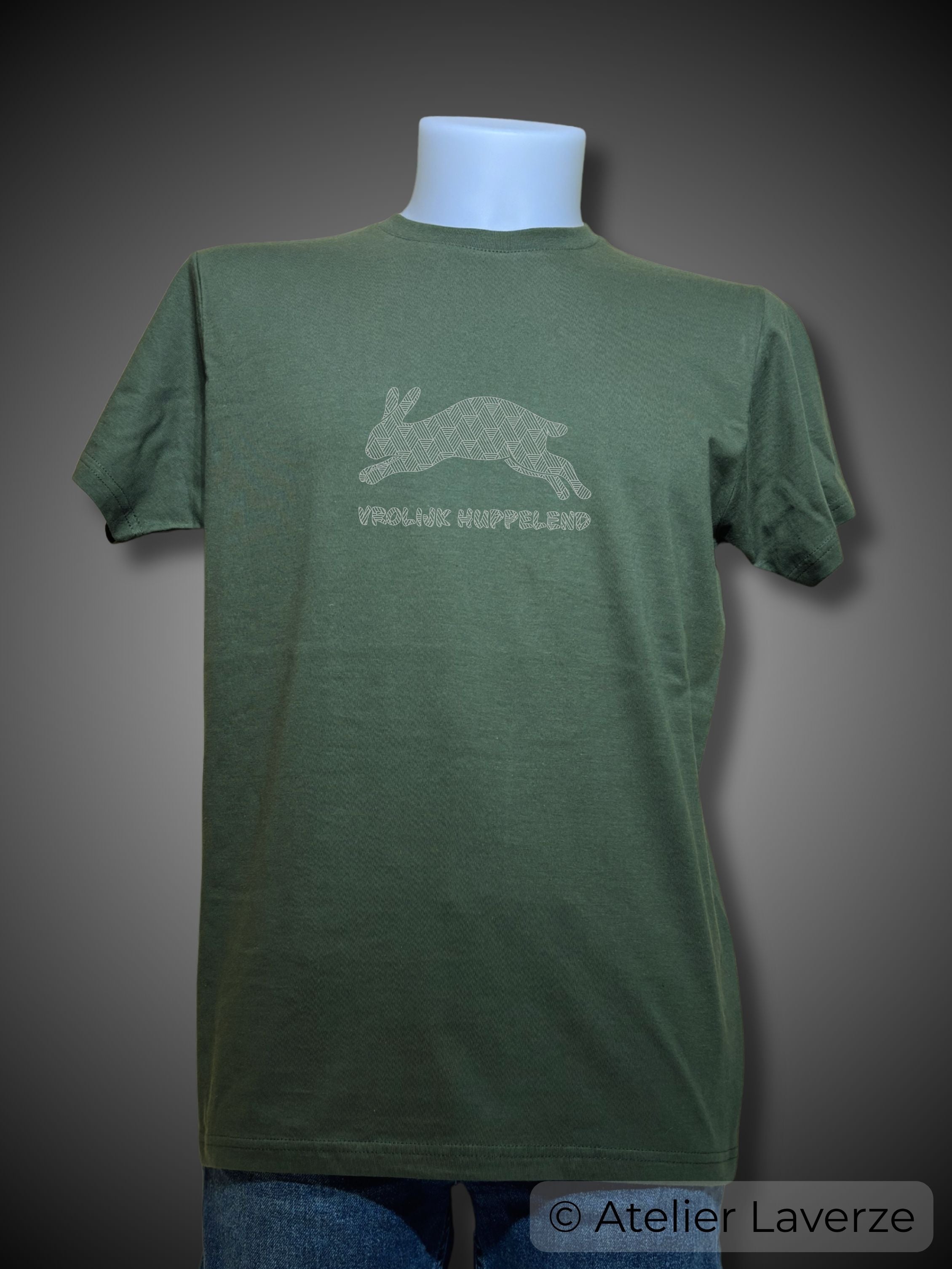 VROLIJK HUPPELEND (heren t-shirt)