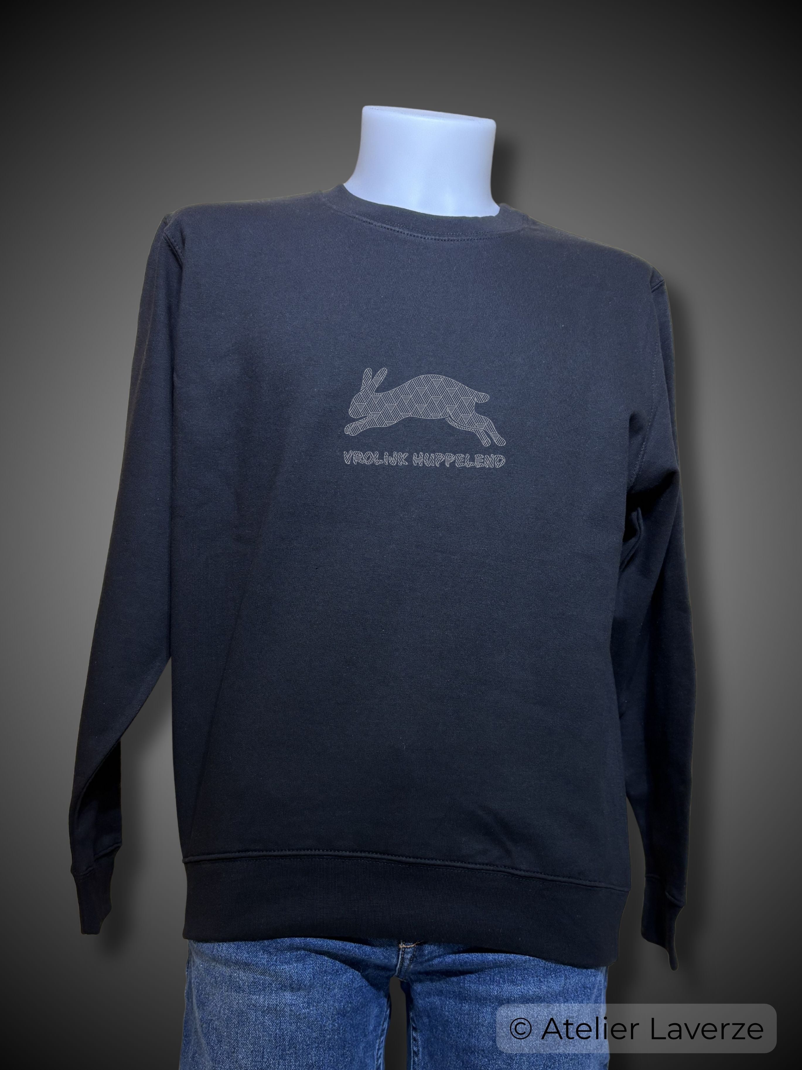 VROLIJK HUPPELEND (heren sweater)