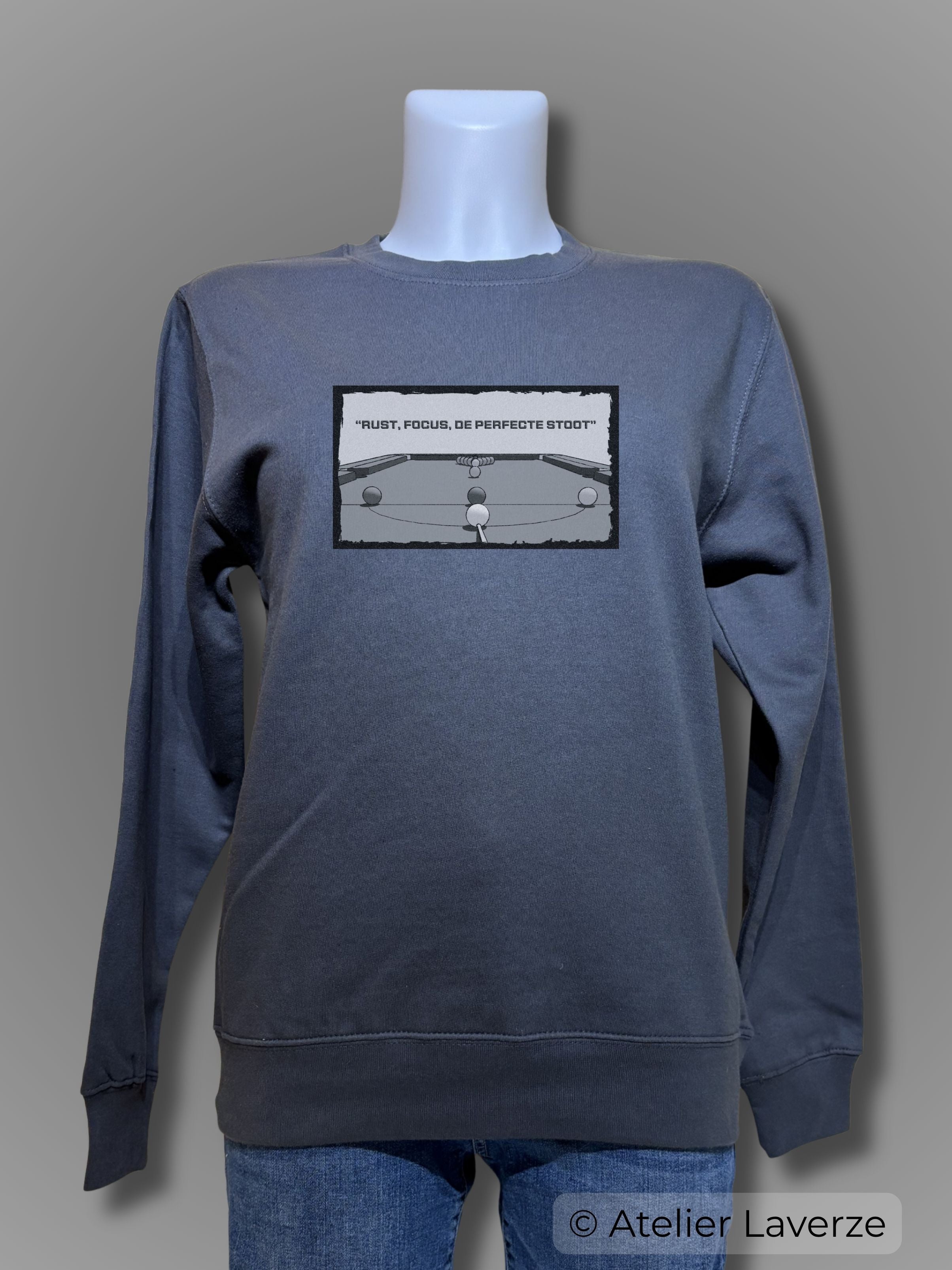 SNOOKER IN BLACK & WHITE (dames sweater)