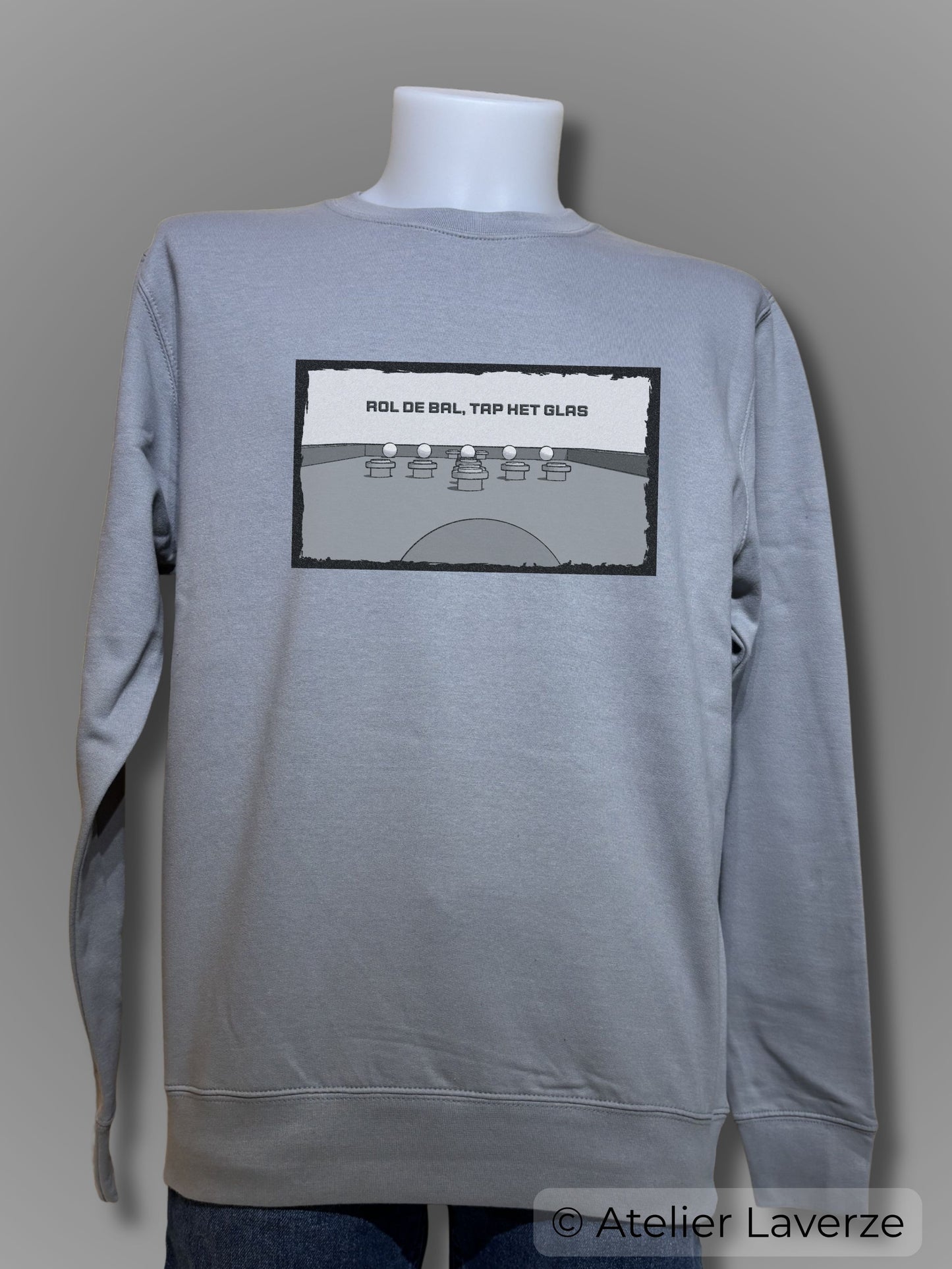 Unisex Sweater / Rol de bal, tap het glas