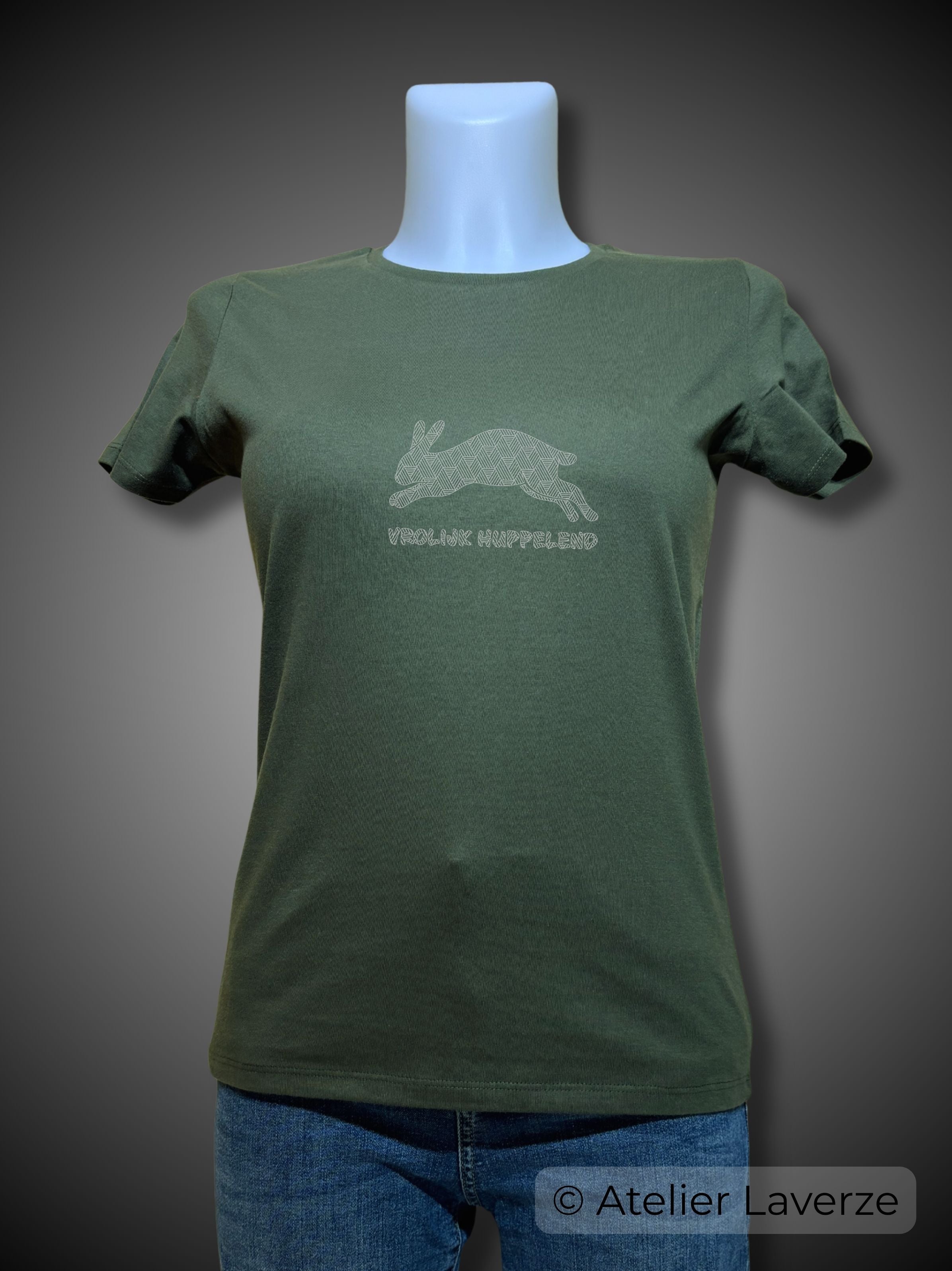 VROLIJK HUPPELEND (dames t-shirt)