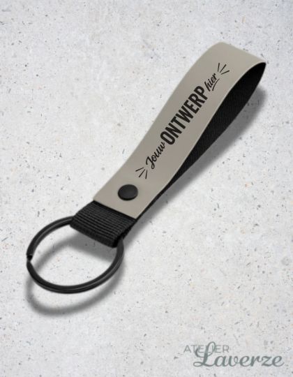 GEPERSONALISEERDE SLEUTELHANGER MET BREDE LUS