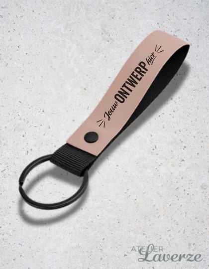 GEPERSONALISEERDE SLEUTELHANGER MET BREDE LUS