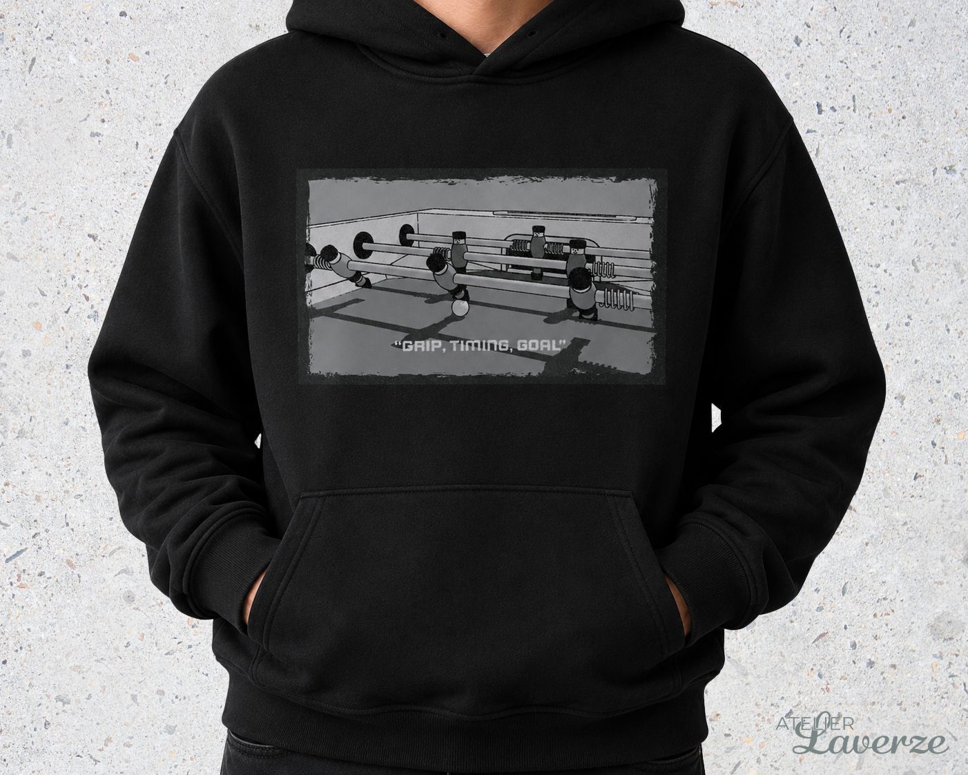 KICKER IN BLACK & WHITE (hoodie)