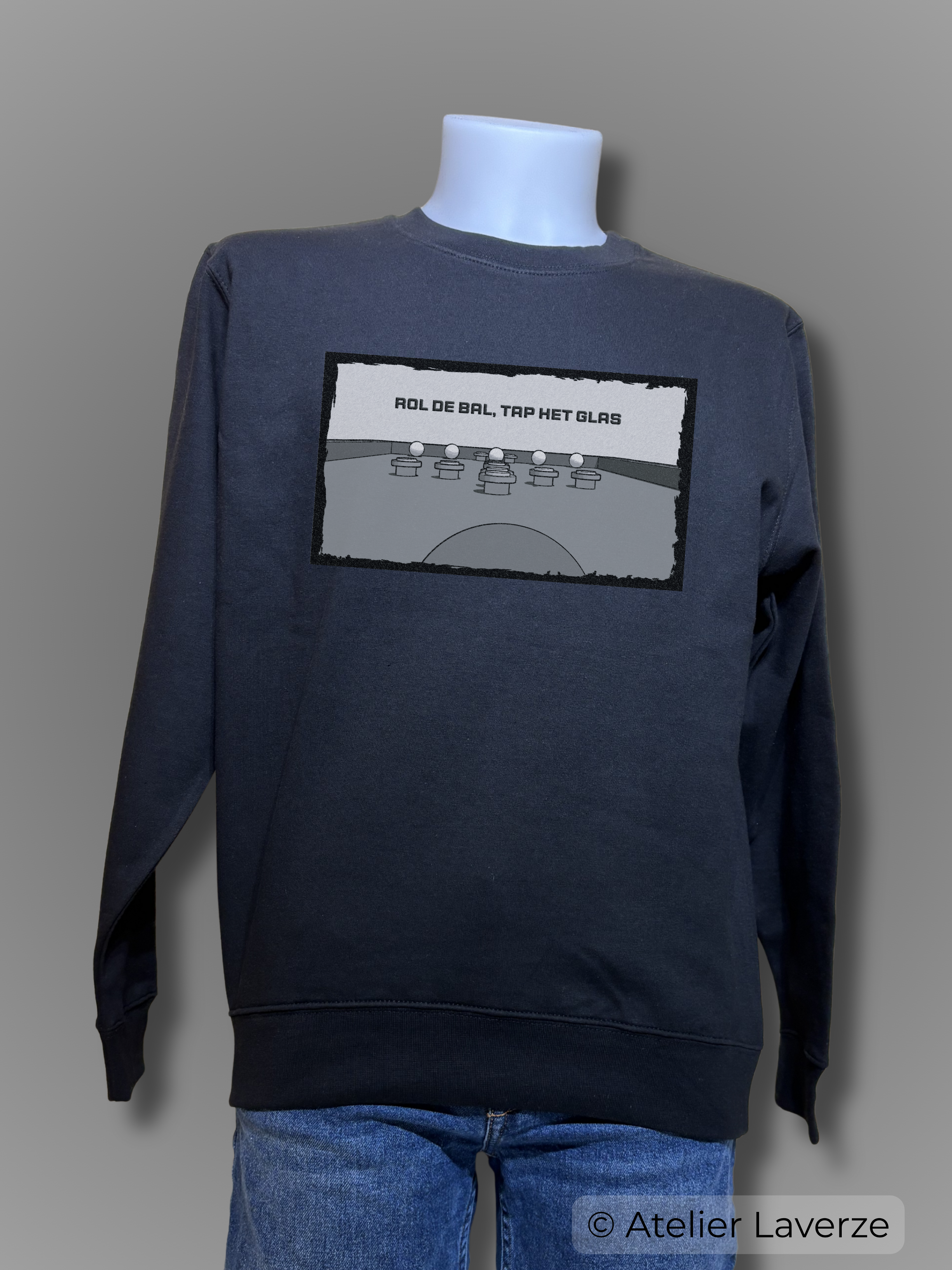TAPBILJART IN BLACK & WHITE (heren sweater )
