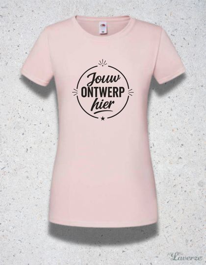 GEPERSONALISEERDE T-SHIRT - DAMESMODEL (uit voorraad)