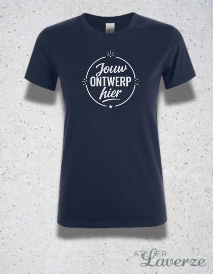 GEPERSONALISEERDE T-SHIRT - DAMESMODEL (uit voorraad)