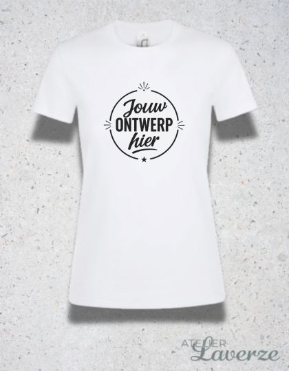 GEPERSONALISEERDE T-SHIRT - DAMESMODEL (uit voorraad)