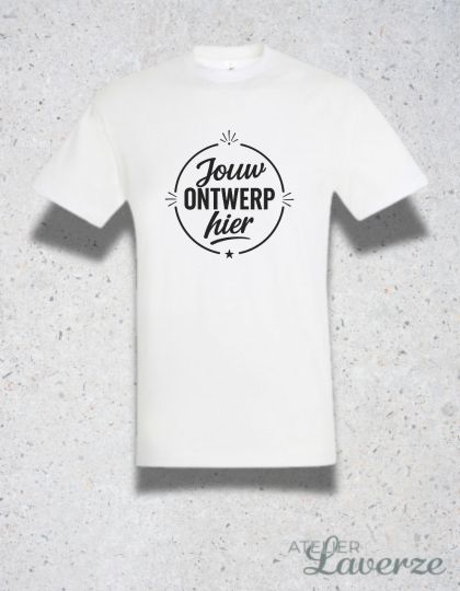 GEPERSONALISEERDE T-SHIRT - UNISEX (uit voorraad)