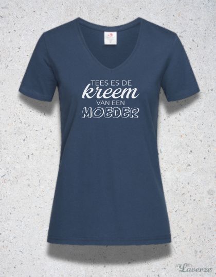 TEES ES DE KREEM VAN EEN MAMA (T-shirt met V-hals)