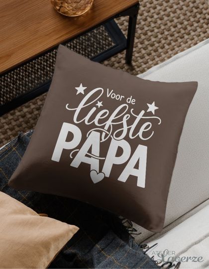 VOOR DE LIEFSTE PAPA (kussenhoes met binnenkussen)
