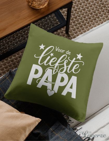 VOOR DE LIEFSTE PAPA (kussenhoes met binnenkussen)