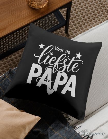 VOOR DE LIEFSTE PAPA (kussenhoes met binnenkussen)