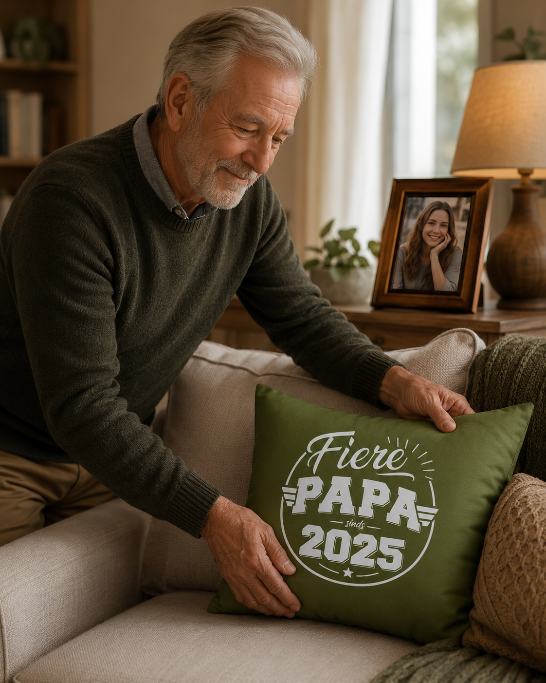 FIERE PAPA SINDS ... (Kussenhoes met binnenkussen)