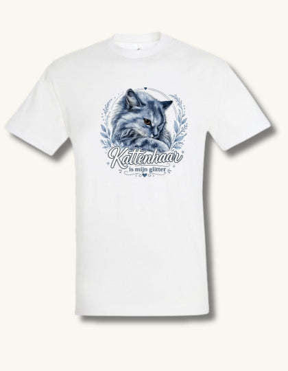 Unisex T-shirt / Kattenhaar is mijn glitter