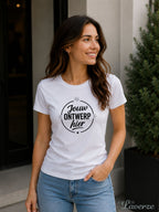 GEPERSONALISEERDE T-SHIRT - DAMESMODEL (uit voorraad)