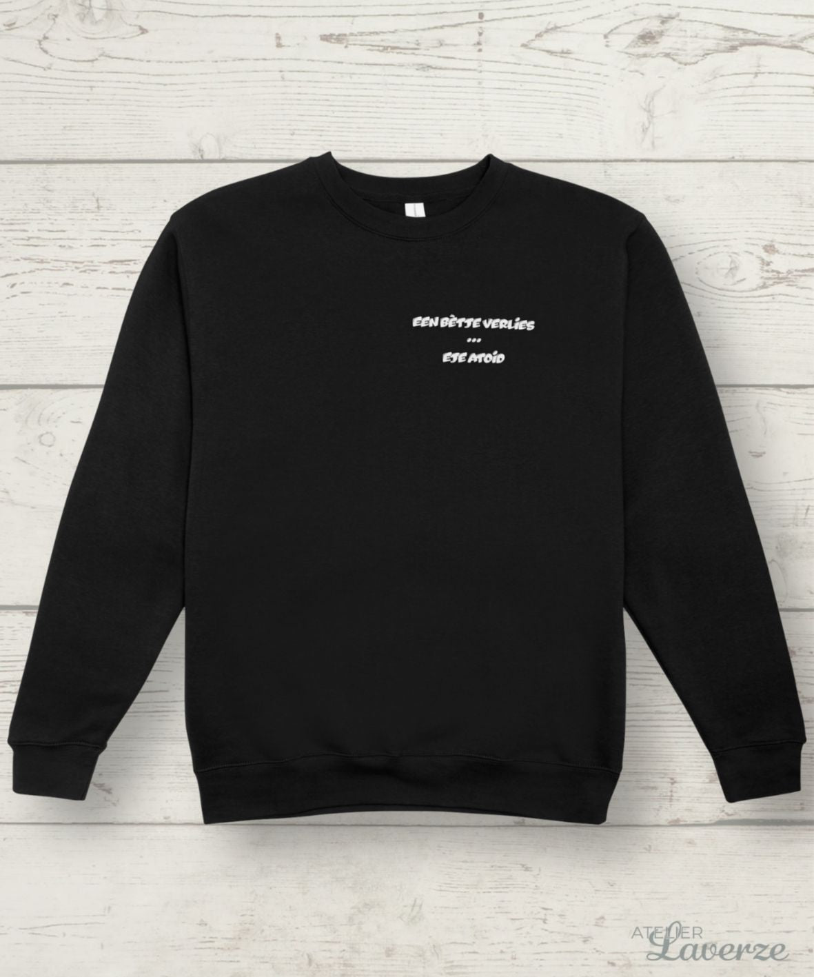 EEN BETJE VERLIES borstbedrukking (heren sweater)