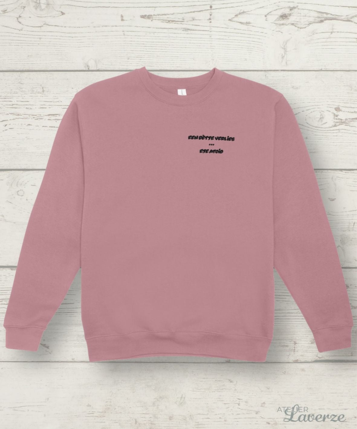 EEN BETJE VERLIES borstbedrukking (dames sweater)