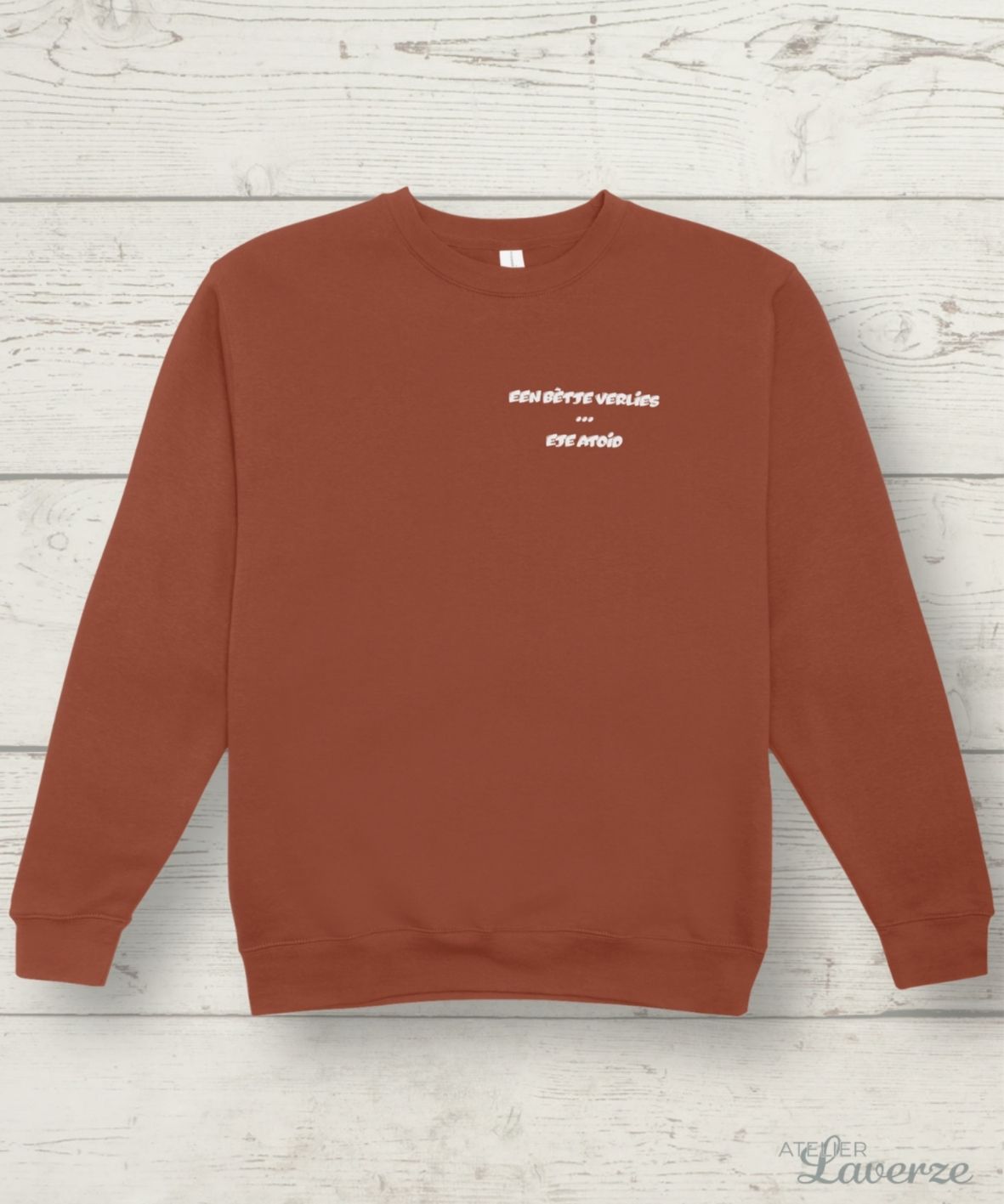 EEN BETJE VERLIES borstbedrukking (dames sweater)