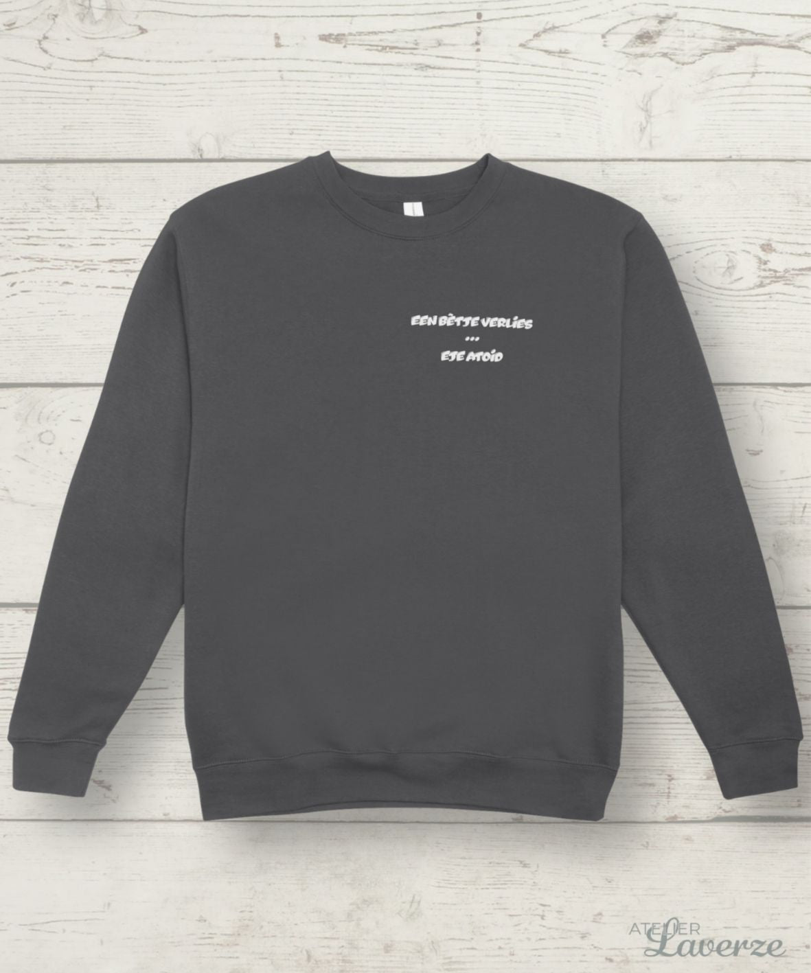 EEN BETJE VERLIES borstbedrukking (dames sweater)