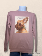Heren sweater met bedrukking: Powered by Vizsla energy