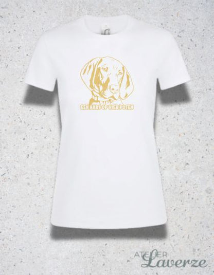 Dames T-shirt / Een hart op vier poten