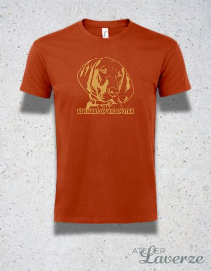 Unisex T-shirt / Een hart op vier poten