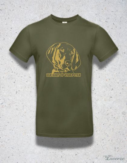 Unisex T-shirt / Een hart op vier poten