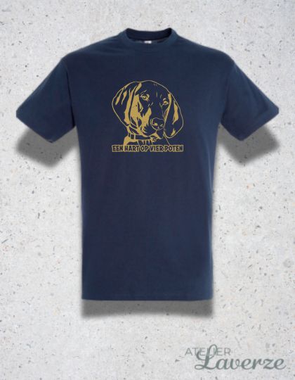 HART OP VIER POTEN (Unisex t-shirt)
