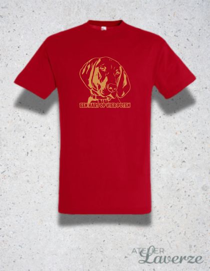 Unisex T-shirt / Een hart op vier poten