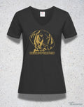 EEN HART OP VIER POTEN (Dames V-hals T-shirt)