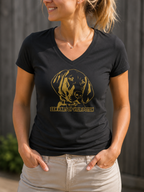 EEN HART OP VIER POTEN (Dames V-hals T-shirt)