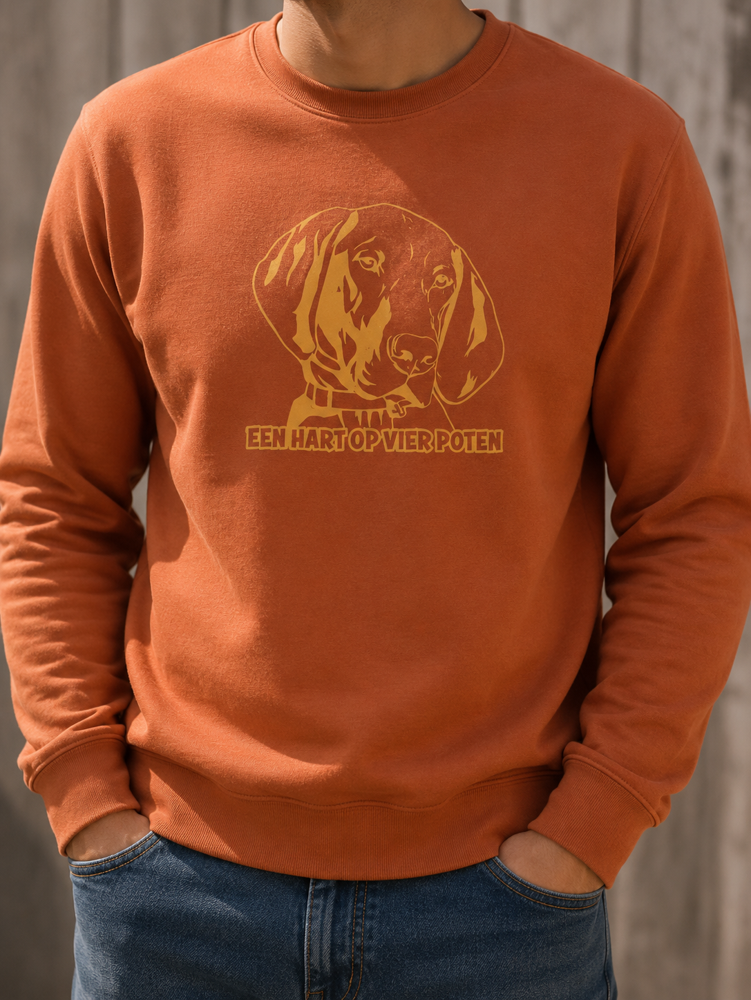 HART OP VIER POTEN (Unisex sweater)