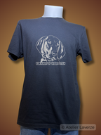 Heren T-shirt met bedrukking: Hart op vier poten