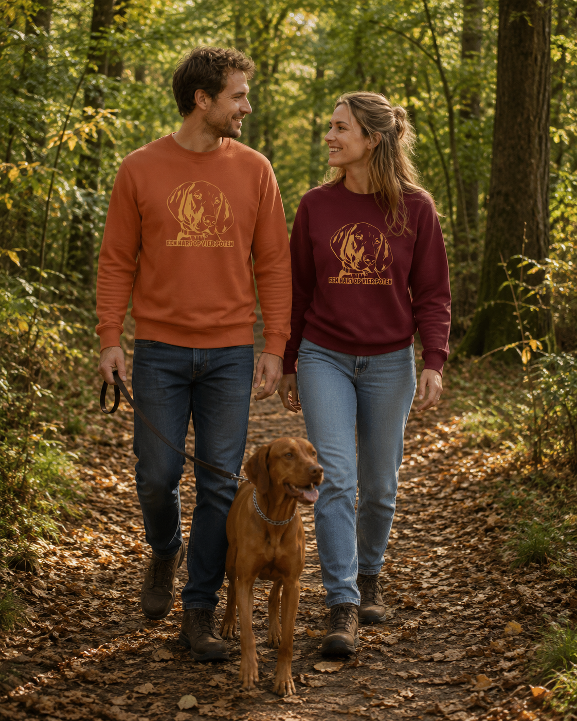 HART OP VIER POTEN (Unisex sweater)