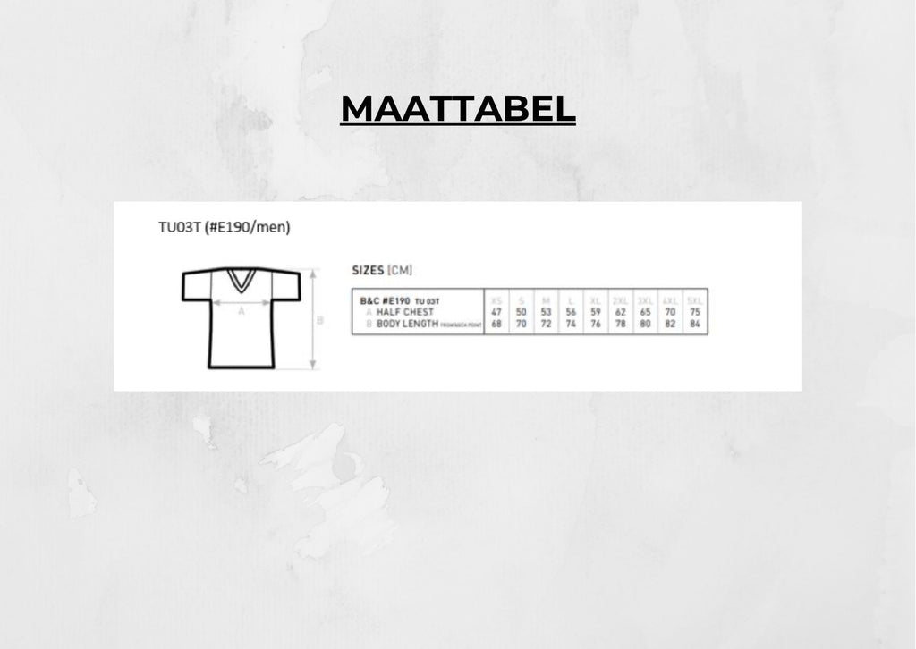 T-SHIRT B&C PREMIUM- UNISEX (maatwerk)