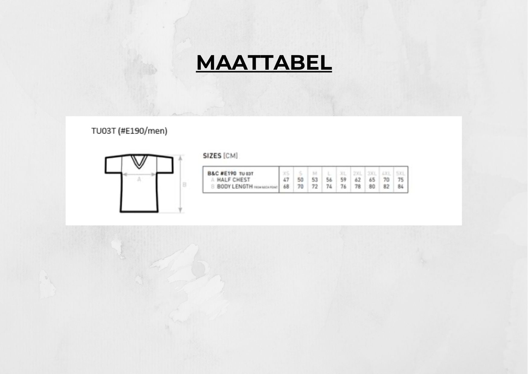 T-SHIRT B&C PREMIUM- UNISEX (maatwerk)